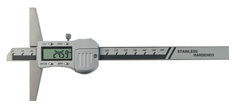 Głębokościomierz suwmiarkowy 0-150mm w metalowej obudowie PRAZISION 1110171DIN862