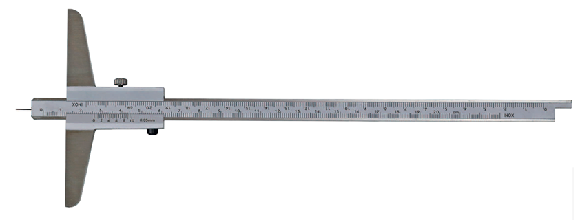 Głębokościomierz noniuszowy z końcówką igłową 0-80mm INOX 1110131 Prazision – zdjęcie 1