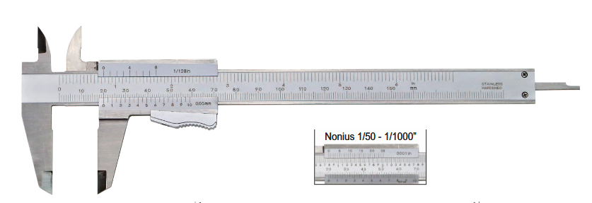 Suwmiarka analogowa z zaciskiem zakres 0-200/0,02 mm PRAZISION 21201047 – zdjęcie 2