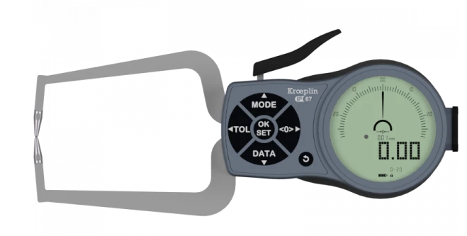 Macki pomiarowe cyfrowe zewnętrzne K220 IP67 zakres 0-20 mm KROEPLIN
